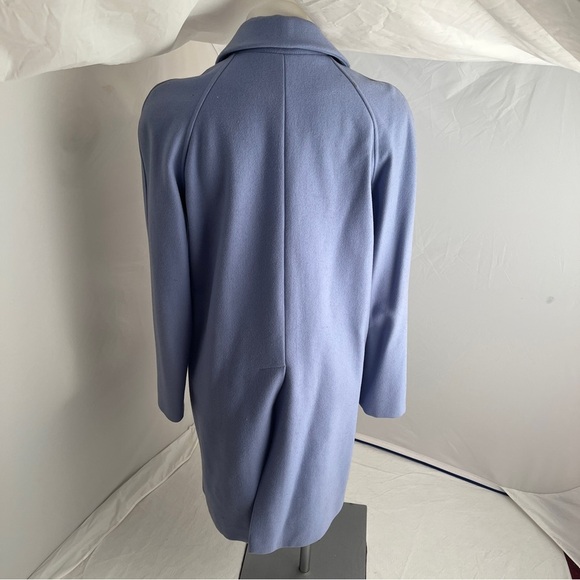 Express vintage 90s Y2K light blue single breast wool pea coat M - Picture 3 of 14